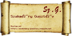 Szakmáry Gusztáv névjegykártya