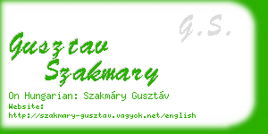 gusztav szakmary business card