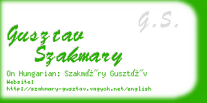 gusztav szakmary business card